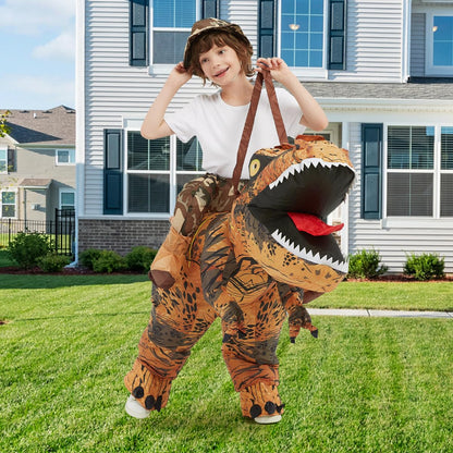 GOOSH Inflatable Dinosaur Costume – Fun T-Rex Outfit for Kids & Adults, Perfect for Halloween, Parties, and Cosplay