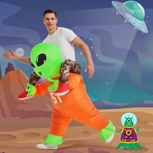 GOOSH Inflatables Costume for Adults Alien Costume Men Women Funny Blow up Halloween Costume for Fancy Dress Cosplay