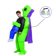 Load image into Gallery viewer, GOOSH Inflatable Costume for Adults, Halloween Costumes Men Women Alien Holding a Human, Blow Up Costume for Unisex

