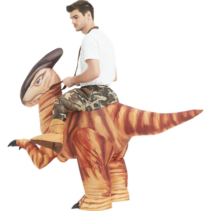 GOOSH Dinosaur Costume for Adults Halloween Costume Original Inflatable Dinosaur Blow Up Costumes for Halloween Holiday Party Cosplay Unisex