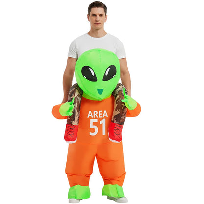 GOOSH Inflatables Costume for Adults Alien Costume Men Women Funny Blow up Halloween Costume for Fancy Dress Cosplay