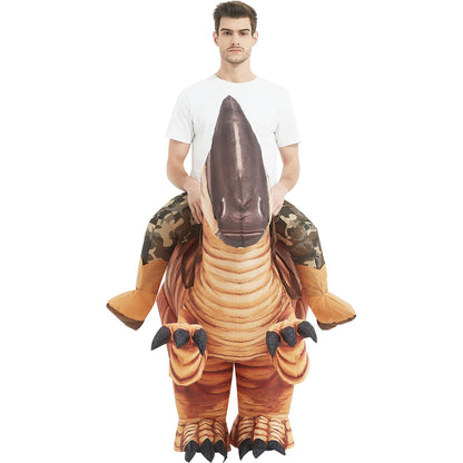 GOOSH Dinosaur Costume for Adults Halloween Costume Original Inflatable Dinosaur Blow Up Costumes for Halloween Holiday Party Cosplay Unisex