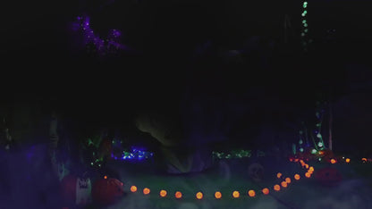 GOOSH 6 Feet High Halloween Inflatable Terror Green Zombies Raise Hands Blow Up Yard Decoration Clearance with LED Lights Built-in for Holiday/Party/Yard/Garden