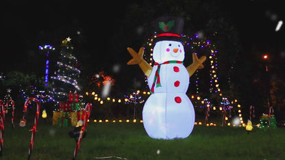 GOOSH 5 Ft Inflatable Snowman Christmas Outdoor Decoration Blow Up Snowman Christmas Yard Decoration with Branch Hand Blow Up Holiday Indoor Outdoor Party Garden Yard Decorations