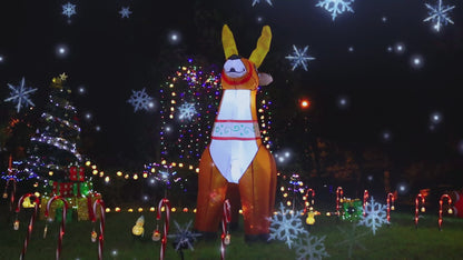 GOOSH 6 FT Christmas Inflatables Reindeer Outdoor Decorations Blow Up Yard Cute Deer with Built-in LEDs for Xmas Garden Lawn Indoor Party Decor