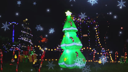 GOOSH 5 FT Height Christmas Inflatables Tree Decorations, Blow Up Yard Decoration Clearance with LED Lights Built-in for Holiday/Party/Yard/Garden