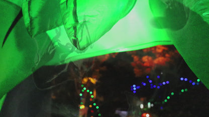 Goosh 10 FT Halloween Inflatables Archway Outdoor Decorations Blow Up Yard Monster Mouth Archway with Built-in LEDs for Indoor Party Garden Lawn