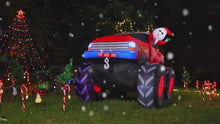 Load and play video in Gallery viewer, GOOSH 7.5 FT Long Christmas Inflatables Santa Claus Outdoor Decorations Blow Up Yard Snowman with Presents on Truck with Built-in LEDs for Garden Lawn Indoor Party Décor
