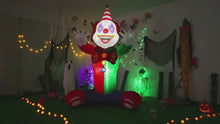 Load and play video in Gallery viewer, Goosh 7 FT Halloween Inflatables Outdoor Decorations Laugh Clown Blow Up Yard Decoration with Built-in LEDs for Garden Lawn Party Decor
