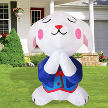 Load image into Gallery viewer, 5 ft Tall Easter Inflatable Decorations Praying Bunny Yard Decoration with Build in LEDs for Easter Holiday Party Indoor, Outdoor, Yard, Garden, Lawn Decor

