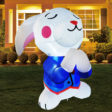 Load image into Gallery viewer, 5 ft Tall Easter Inflatable Decorations Praying Bunny Yard Decoration with Build in LEDs for Easter Holiday Party Indoor, Outdoor, Yard, Garden, Lawn Decor
