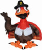 5FT Thanksgiving Day Inflatables Turkeys Claus Holding a Gift Present LED Lights Indoor Outdoor Yard Lawn Decoration Holiday Blow Up Turkey Party Display