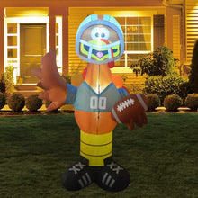 Load image into Gallery viewer, 6 Foot High Thanksgiving Inflatable American Football Turkeys Yard Decoration, Indoor Outdoor Garden Thanksgiving Decoration.
