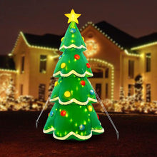 Load image into Gallery viewer, 7Ft Inflatable Christmas Yard Decorations, Christmas Inflatables Outdoor Decorations Waterproof, Inflatable Christmas Tree with Stakes Ropes
