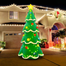 Load image into Gallery viewer, 7Ft Inflatable Christmas Yard Decorations, Christmas Inflatables Outdoor Decorations Waterproof, Inflatable Christmas Tree with Stakes Ropes
