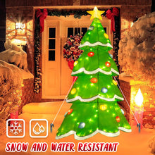 Load image into Gallery viewer, 7Ft Inflatable Christmas Yard Decorations, Christmas Inflatables Outdoor Decorations Waterproof, Inflatable Christmas Tree with Stakes Ropes
