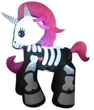 Load image into Gallery viewer, 6FT Inflatable Halloween Decorations Inflatables Skeleton Unicorn,Blow Up Skeleton Unicorn Halloween Outdoor Yard Decorations
