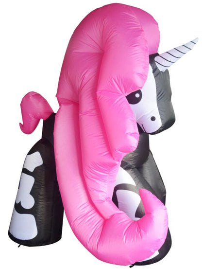 6FT Inflatable Halloween Decorations Inflatables Skeleton Unicorn,Blow Up Skeleton Unicorn Halloween Outdoor Yard Decorations
