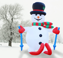 Load image into Gallery viewer, GOOSH 6 FT Height Christmas Inflatables Outdoor Ski Snowman, Blow Up Yard Decoration Clearance with LED Lights Built-in for Holiday/Christmas/Party/Yard/Garden
