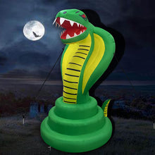 Load image into Gallery viewer, Halloween Inflatable 6FT Cobra with Built-in LEDs Blow Up Yard Decoration for Holiday Party Indoor, Outdoor, Yard, Garden, Lawn
