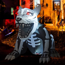 Load image into Gallery viewer, GOOSH 4.9 FT Tall Halloween Inflatables Outdoor Sitting Skeleton Dog, Blow Up Yard Decoration Clearance with LED Lights Built-in for Holiday/Party/Yard/Garden
