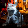 GOOSH 4.9 FT Tall Halloween Inflatables Outdoor Sitting Skeleton Dog, Blow Up Yard Decoration Clearance with LED Lights Built-in for Holiday/Party/Yard/Garden