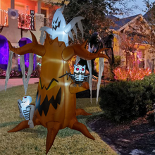 Load image into Gallery viewer, 8-Foot Halloween Decoration Inflatable Giant Tree with Ghost, Skeleton Man, Skeleton Owl Built-in with LED Light, Indoor/Outdoor, Yard, Garden, Patio, Lawn Halloween Party Blow Up Décor
