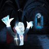 Halloween Inflatable 5ft Vampire with Built-in LED Light Decoration, Indoor/Outdoor, Yard, Lawn, Patio, Garden Halloween Blow Up Party Décor
