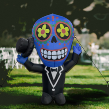 Load image into Gallery viewer, Halloween Inflatable 4.7FT Gentleman Ghost with Built-in LEDs Blow Up Yard Decoration for Holiday Party Indoor, Outdoor, Yard, Garden, Lawn

