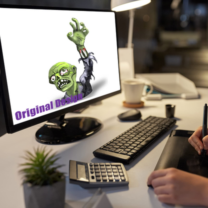 GOOSH 6 Feet High Halloween Inflatable Terror Green Zombies Raise Hands Blow Up Yard Decoration Clearance with LED Lights Built-in for Holiday/Party/Yard/Garden