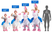 Load image into Gallery viewer, GOOSH Inflatable Costume for Kids, Halloween Costumes Boys Girls Unicorn Rider, Blow Up Costume for Unisex Godzilla Toy
