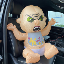 Load image into Gallery viewer, GOOSH 2.6 Foot High Halloween Inflatables Halloween Car Sitting Baby with Build-in LED Light Blow Up Inflatables for Car Decorations, Let People Increase The Fun of Driving, Driving is Not Boring
