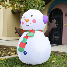 Load image into Gallery viewer, GOOSH 4 FT Christmas Inflatable Outdoor Cute Snowman, Blow Up Yard Decoration Clearance with LED Lights Built-in for Holiday/Party/Xmas/Yard/Garden
