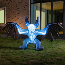 Load image into Gallery viewer, GOOSH 8 FT Height Halloween Inflatables Skeleton Bat , Blow Up Yard Decoration Clearance with LED Lights Built-in for Holiday/Party/Yard/Garden
