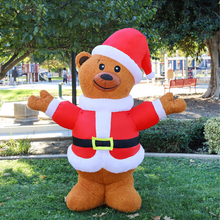 Load image into Gallery viewer, GOOSH 6 FT Height Christmas Inflatables Outdoor Brown Bear, Blow Up Yard Decoration Clearance with LED Lights Built-in for Holiday/Christmas/Party/Yard/Garden
