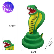 Load image into Gallery viewer, Halloween Inflatable 6FT Cobra with Built-in LEDs Blow Up Yard Decoration for Holiday Party Indoor, Outdoor, Yard, Garden, Lawn
