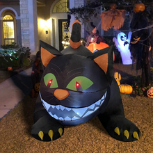 Load image into Gallery viewer, Halloween Inflatable 6FT Head-Shaking Black Cat with Built-in LEDs Blow Up Yard Decoration for Holiday Party Indoor, Outdoor, Yard, Garden, Lawn
