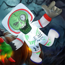 Load image into Gallery viewer, GOOSH 5Feet High Halloween Inflatable Hanging Space Zombie Blow Up Yard Decoration Clearance with LED Lights Built-in for Holiday/Party/Yard/Garden
