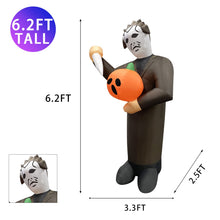 Load image into Gallery viewer, Halloween Inflatable 6FT Scary Pumpkin Killer with Built-in LEDs Blow Up Yard Decoration for Holiday Party Indoor, Outdoor, Yard, Garden, Lawn
