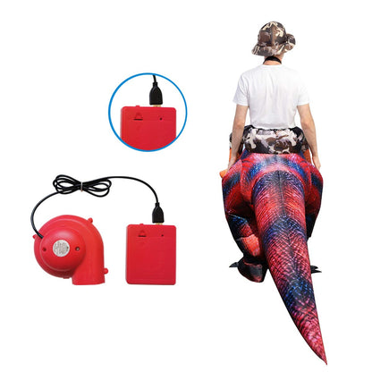GOOSH Inflatable Costume for Adults, Halloween Costumes Men Women Dinosaur Rider, Blow Up Costume for Unisex Godzilla Toy