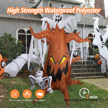 Load image into Gallery viewer, 8-Foot Halloween Decoration Inflatable Giant Tree with Ghost, Skeleton Man, Skeleton Owl Built-in with LED Light, Indoor/Outdoor, Yard, Garden, Patio, Lawn Halloween Party Blow Up Décor
