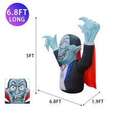 Load image into Gallery viewer, Halloween Inflatable 5ft Vampire with Built-in LED Light Decoration, Indoor/Outdoor, Yard, Lawn, Patio, Garden Halloween Blow Up Party Décor
