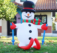 Load image into Gallery viewer, GOOSH 6 FT Height Christmas Inflatables Outdoor Ski Snowman, Blow Up Yard Decoration Clearance with LED Lights Built-in for Holiday/Christmas/Party/Yard/Garden
