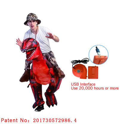 GOOSH Inflatable Costume for Adults and Children, Halloween Costumes Men Women Dinosaur Rider, Blow Up Costume for Unisex Godzilla Toy