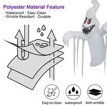 Load image into Gallery viewer, Halloween Inflatable 5ft Hanging Spooky Ghost with Built-in Color-Changing LED Light Blow-up Yard Decoration Halloween Inflatables for Party/Indoor/Outdoor/Yard/Garden/Lawn
