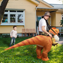 Load image into Gallery viewer, Halloween Inflatable Adult Size T-rex dinosaur Costume Air Blow up Dinosaur Costume for Halloween Party
