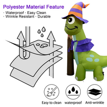 Load image into Gallery viewer, Halloween Inflatable 5FT Painter Tanystropheus Dinosaur with Built-in LEDs Blow Up Yard Decoration for Holiday Party Indoor, Outdoor, Yard, Garden, Lawn
