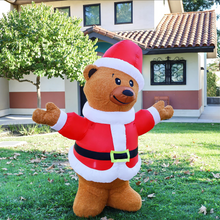 Load image into Gallery viewer, GOOSH 6 FT Height Christmas Inflatables Outdoor Brown Bear, Blow Up Yard Decoration Clearance with LED Lights Built-in for Holiday/Christmas/Party/Yard/Garden

