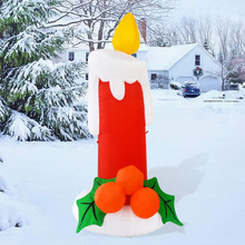 Load image into Gallery viewer, GOOSH 6 FT Height Christmas Inflatables Outdoor Candle, Blow Up Yard Decoration Clearance with LED Lights Built-in for Holiday/Christmas/Party/Yard/Garden
