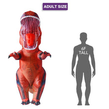 Load image into Gallery viewer, GOOSH Halloween Inflatables Costume Full Body Trex Dinosaur Blow Up Clearance Fancy Dress for Adult Holiday Cosplay Christmas Party Unisex
